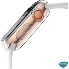 Microsonic Apple Watch Series 9 41MM Kılıf 360 Full Round Soft Silicone Şeffaf