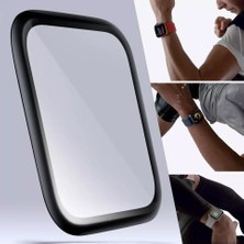 Microsonic Apple Watch Series 9 41MM Tam Kaplayan Temperli Cam Ekran Koruyucu Siyah