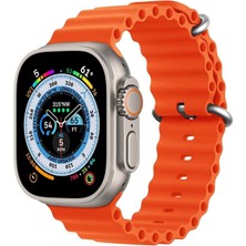 Microsonic Apple Watch Series 9 41MM Kordon Ocean Band Turuncu