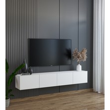 Suba Home Duvara Monte Modern Minimalist Beyaz Tv Ünitesi Mdf 160 cm