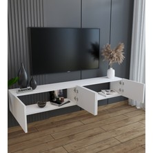 Suba Home Duvara Monte Modern Minimalist Beyaz Tv Ünitesi Mdf 160 cm