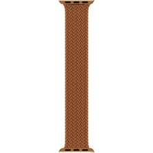 Microsonic Apple Watch Ultra 2 Kordon, (Large Size, 160MM) Braided Solo Loop Band Kahverengi