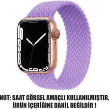 Microsonic Apple Watch Ultra 2 Kordon, (Small Size, 127MM) Braided Solo Loop Band Lila