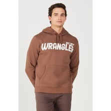 Wrangler Regular Fit Normal Kesim Kapüşonlu İçi Polarlı Yeşil Sweatshirt