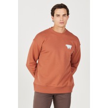 Wrangler Oversize Fit Geniş Kesim Bisiklet Yaka Şardonlu Açık Mavi Sweatshirt