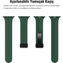 Apple Watch Serisi 9 Ultra 8 7 6 5 4 3 2 1 SE 38MM Su Geçirmez Silikon Spor Kordonu, Kolay Takma/çıkarma, Metal Manyetik özellikli