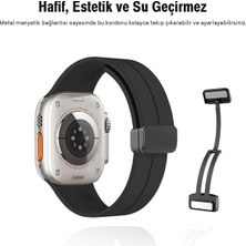 Apple Watch Serisi 9 Ultra 8 7 6 5 4 3 2 1 SE 40MM Su Geçirmez Silikon Spor Kordonu, Kolay Takma/çıkarma, Metal Manyetik özellikli