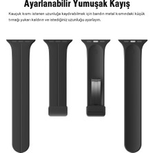 Apple Watch Serisi 9 Ultra 8 7 6 5 4 3 2 1 SE 40MM Su Geçirmez Silikon Spor Kordonu, Kolay Takma/çıkarma, Metal Manyetik özellikli