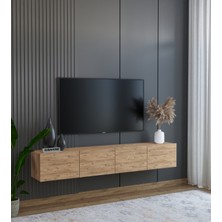 Suba Home Duvara Monte Modern Minimalist Atlantik Çam Tv Ünitesi Mdf 160 cm