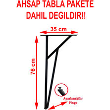 Cvtdesign 4 Lü Model Metal Ayak Ayarlı Bingolu Metal Masa Ayağı Dörtlü Set 1,5mm Kalınlık