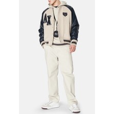 Armani Exchange Yünlü Kolej Yaka Regular Fit Bomber Ceket Erkek Ceket 6RZB21 Znıkz 49AJ
