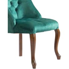 Sandalye ST ZUS091 Kapitone Model Ahşap Kayın Aslan Ayak Ortopedi Oturum El Yapım