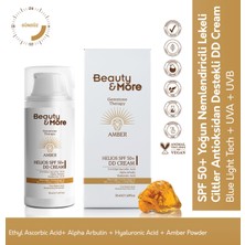 Beauty&More Amber Helios Spf 50+ DD Krem Formlu Güneş Kremi 50 ml Ethyl Ascorbic Acid+ Alpha Arbutin + Hyaluronic Acid + Amber Powder