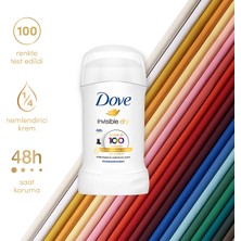 Dove Kadın Stick Deodorant Invisible Dry 1/4 Nemlendirici Krem Etkili 40 ml x2