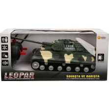 Duman Oyuncak Leopar Uzaktan Kumandalı Tank - Yeşil