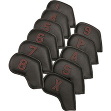 Savakan 11 Parça Pu Golf Kulübü Demir Kapak Koruyucu Unisex Başörtüsü Evrensel Fit (Yurt Dışından)
