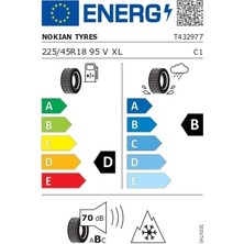 Nokian Tyres Snowproof 1 225/45 R18 95V XL Kış Lastiği(2023 Üretimi)