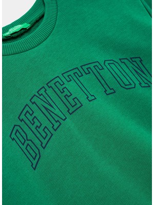 Benetton Su Yeşili Erkek Çocuk Sweatshirt 3J68C10D4