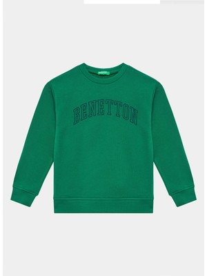 Benetton Su Yeşili Erkek Çocuk Sweatshirt 3J68C10D4