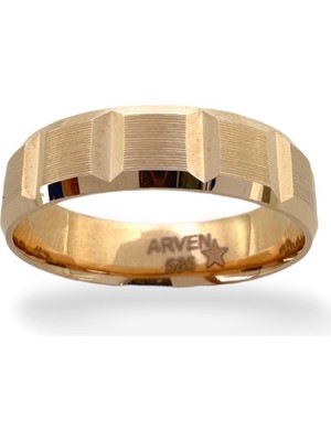 MaGold El Üretimi Sade Taşsız Rose Gold 14 Ayar Altın Alyans Yüzük