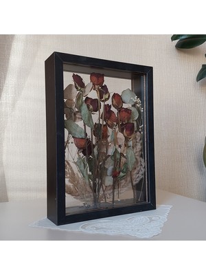 Verda Çerçeve Siyah 25X35 cm Çift Yönlü Anı Çerçevesi! Gül Kutusu Şeffaf Gül Kutusu