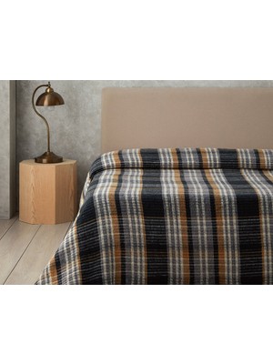 English Home Plaid Waffle Scotch Tek Kişilik Battaniye 150X200 cm Antrasit