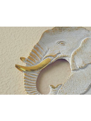 English Home Elephant Polyresin Dekoratif Tabak 25X2X19 cm Gold