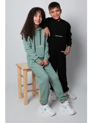 Zana Kids 6-13 Yaş Cepli Gofre Ikili Takım - Yeşil