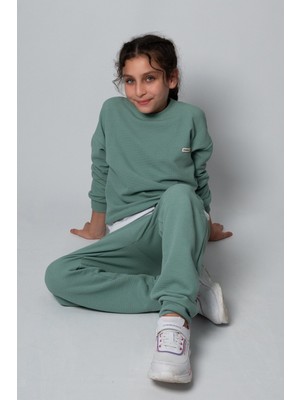 Zana Kids 6-13 Yaş Gofre Ikili Takım - Mint Yeşili