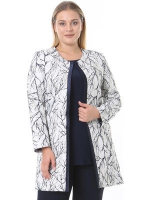 Ladies First Büyük Beden 3820 Lacivert Ceket Bady Ikili Takım