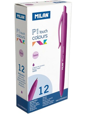 Milan 176550212 P1 Touch Mor Tükenmez Kalem 12 Adet