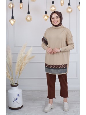 Misswhence Triko Tunik MISS226 Camel