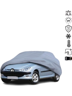 Teksin Peugeot 206 (1998-2009) Araba Brandası Su Geçirmez Miflonlu 4 Mevsim Kullanıma Uygun