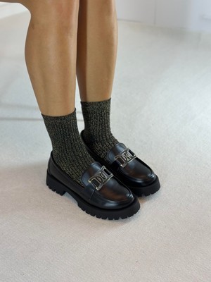 Dolce Siyah Toka Detaylı Kadın Loafer