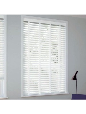 Wooden Blinds %100 Doğal Ahşap Jaluzi Perde 50mm, Alüminyum Kasalı Yüksek Kaliteli - Kurdelalı