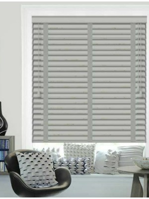 Wooden Blinds %100 Doğal Ahşap Jaluzi Perde 50mm, Alüminyum Kasalı Yüksek Kaliteli - Kurdelalı