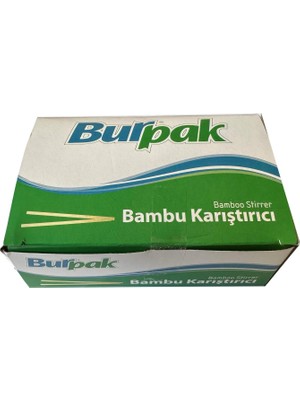 Burpak Tahta Ahşap Bambu Çay Kahve Karıştırıcı Çubuk Kaşık - 11 Cm. - 400 Adetlik Paket