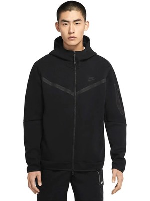 Nike M Nsw Tch Flc Hoodie Fz Wr Erkek Siyah Günlük Stil Sweatshirt -  CU4489-010