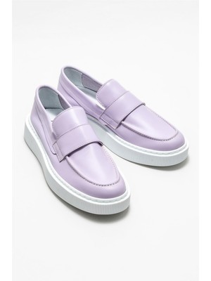 Elle Shoes Lila Deri Erkek Loafer