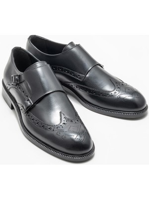 Elle Shoes Siyah Deri Erkek Loafer