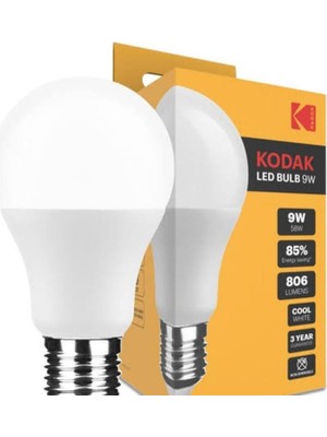 Kodak LED Ampul 9W A60-E27 Beyaz (3 Adet)