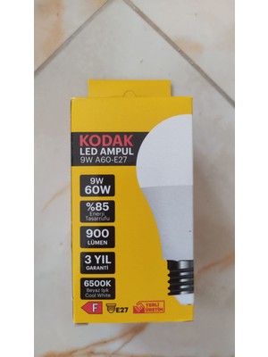 Kodak LED Ampul 9W A60-E27 Beyaz (3 Adet)