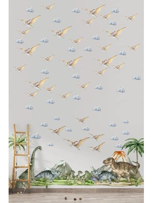 Kt Grup Eski Çağ Hayvanları Dinozor Dünyası Xxl Mega Duvar Sticker Seti