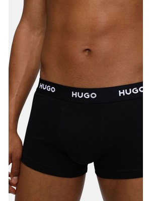 Hugo 3 Pack Pamuklu Logo Şeritli Boxer Erkek Boxer 50469786 001