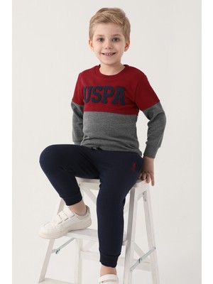 U.S. Polo Assn. Bordo Erkek Çocuk Eşofman Takım