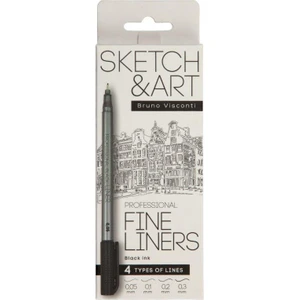 Bruno Visconti 36-0031 Bv Siyah Ince Astar Seti "sketch&art" 4 Adet