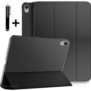 M.TK Moveteck Huawei Matepad Air 11.5'' Inç 2023 Tablet Kılıfı Smart Kapaklı Stand Özellikli Pu Deri Slim Zırh Smart Cover Arkası Şeffaf Kapak + Kalem Set