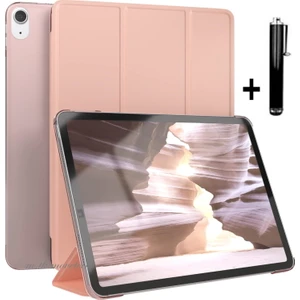 M.TK Moveteck Huawei Matepad Air 11.5'' Inç 2023 Tablet Kılıfı Smart Kapaklı Stand Özellikli Pu Deri Slim Zırh Smart Cover Arkası Şeffaf Kapak + Kalem Set