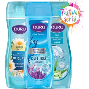 Lotus Çiçeği & Okyanus Ferahlığı & Deniz Mineralleri & Aloe Vera Duş Jeli 3X450 ml