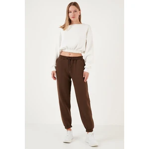 Pamuklu Regular Fit Şardonlu Jogger Eşofman Altı Bayan Eşofman Altı 5864276K